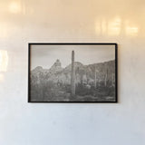Desert Mornings by Nathan Larson. shown as a paper print in a black flame. Available as a archival giclee rolled canvas, fine art paper, or poster print. SKU 92320i.