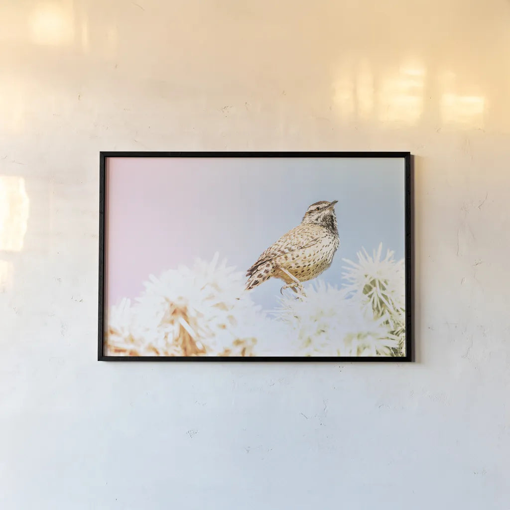 Desert Song by Nathan Larson. shown as a paper print in a black flame. Available as a archival giclee rolled canvas, fine art paper, or poster print. SKU 97579i.