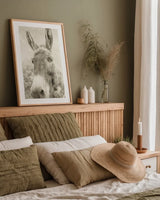 Donkey Pasture Sepia by Nathan Larson. shown as a paper print in a natural frame. Available as a archival giclee rolled canvas, fine art paper, or poster print. SKU 99954h.