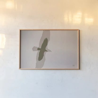 Double Eagle by Nathan Larson. shown as a paper print in a natural frame. Available as a archival giclee rolled canvas, fine art paper, or poster print. SKU 78766i.