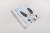 Downward Facing Donkey by Nathan Larson. shown as a rolled paper print. Available as archival giclee rolled canvas, fine art paper, or poster print. SKU 99852h.