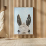Downward Facing Donkey by Nathan Larson. shown as over sized large wall art. Available as an archival giclee rolled canvas, fine art paper, or poster print. SKU 99852h.