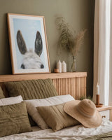 Downward Facing Donkey by Nathan Larson. shown as a paper print in a natural frame. Available as a archival giclee rolled canvas, fine art paper, or poster print. SKU 99852h.