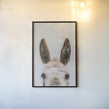 Downward Facing Donkey Pastel by Nathan Larson. shown as a paper print in a black flame. Available as a archival giclee rolled canvas, fine art paper, or poster print. SKU 99853h.