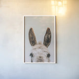 Downward Facing Donkey Pastel by Nathan Larson. shown as a paper print in a white frame. Available as a archival giclee rolled canvas, fine art paper, or poster print. SKU 99853h.