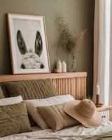 Downward Facing Donkey Sepia by Nathan Larson. shown as a paper print in a natural frame. Available as a archival giclee rolled canvas, fine art paper, or poster print. SKU 99854h.