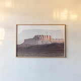 Dream Mesa by Nathan Larson. shown as a paper print in a natural frame. Available as a archival giclee rolled canvas, fine art paper, or poster print. SKU 99201i.