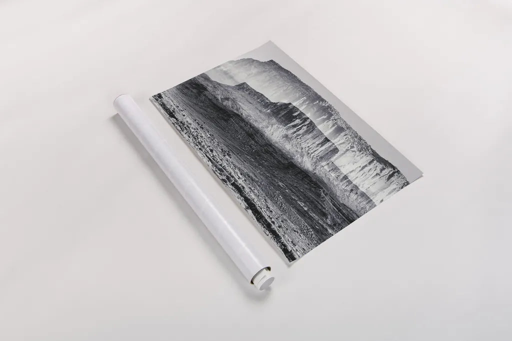 Dream Mesa BW by Nathan Larson. shown as a rolled paper print. Available as archival giclee rolled canvas, fine art paper, or poster print. SKU 99199i.