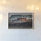 Dream Mesa Dark by Nathan Larson. shown as a paper print in a white frame. Available as a archival giclee rolled canvas, fine art paper, or poster print. SKU 99200i.