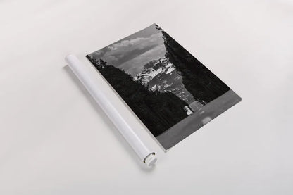 Driving into the Tetons by Nathan Larson. shown as a rolled paper print. Available as archival giclee rolled canvas, fine art paper, or poster print. SKU 92539h.