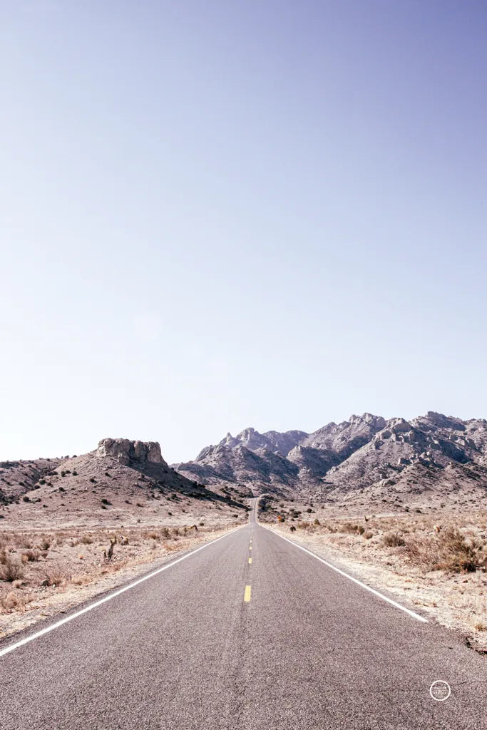 Dusty Desert Dreams Road by Nathan Larson. SKU 72031h. Archival Giclee Fine art print for wall decor.