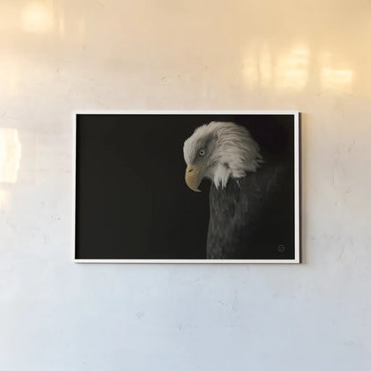 Eagle Bow by Nathan Larson. shown as a paper print in a white frame. Available as a archival giclee rolled canvas, fine art paper, or poster print. SKU 70277i.