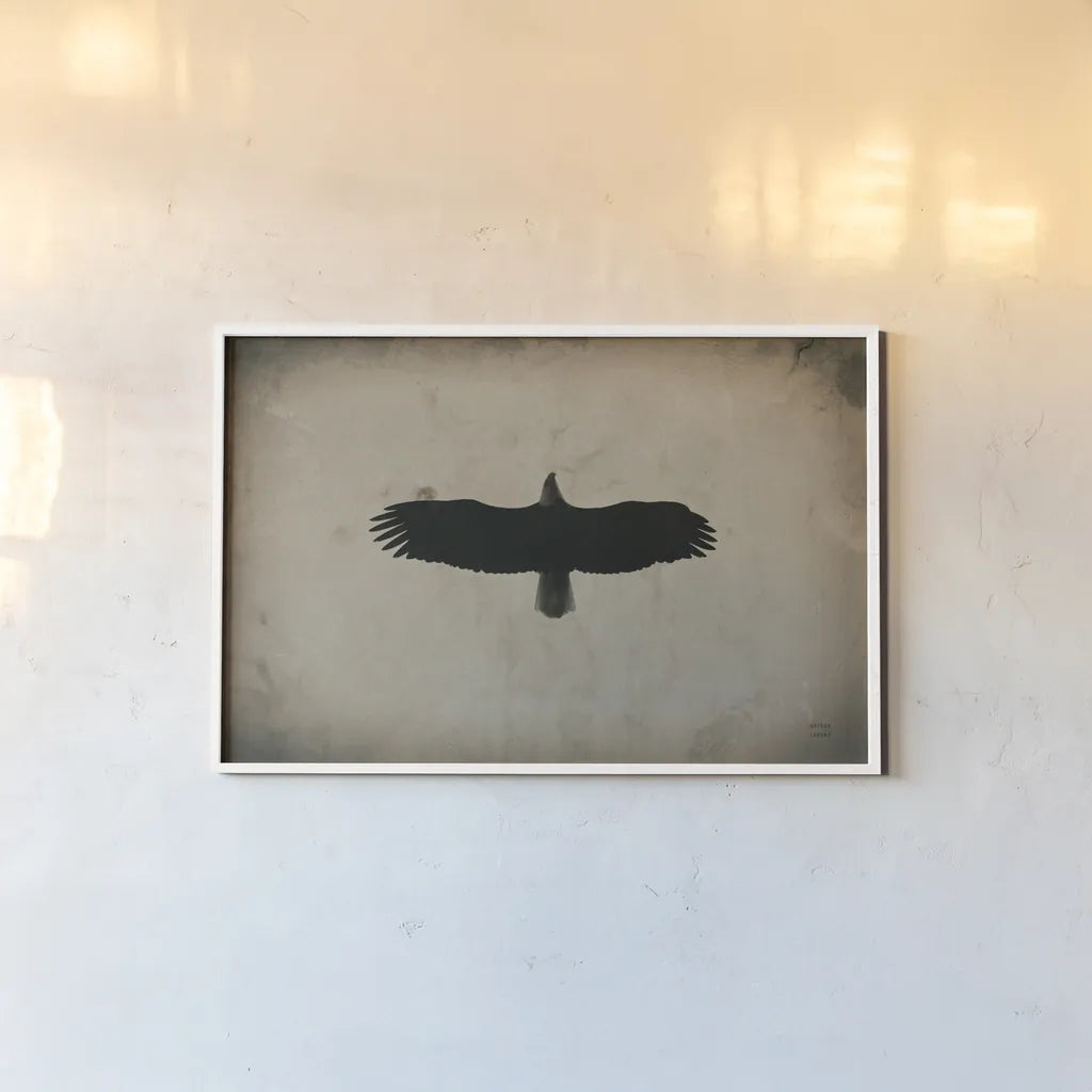 Eagle Pass by Nathan Larson. shown as a paper print in a white frame. Available as a archival giclee rolled canvas, fine art paper, or poster print. SKU 78765i.