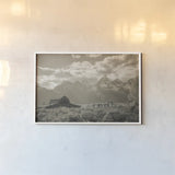 Echoes of the Past  by Nathan Larson. shown as a paper print in a white frame. Available as a archival giclee rolled canvas, fine art paper, or poster print. SKU 92475i.