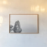 Edge of Land by Nathan Larson. shown as a paper print in a natural frame. Available as a archival giclee rolled canvas, fine art paper, or poster print. SKU 102285i.