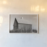 End of the Field BW by Nathan Larson. shown as a paper print in a white frame. Available as a archival giclee rolled canvas, fine art paper, or poster print. SKU 98345i.