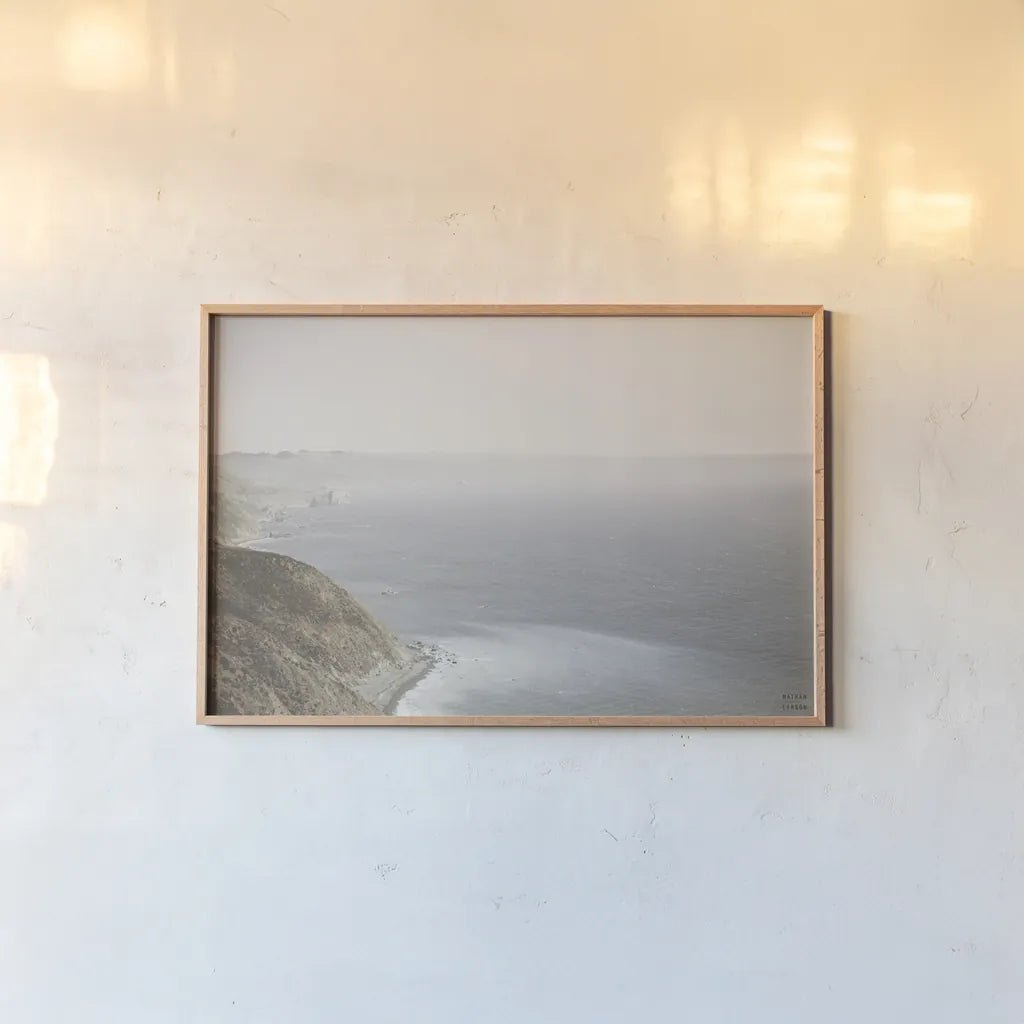 Endless Pacific by Nathan Larson. shown as a paper print in a natural frame. Available as a archival giclee rolled canvas, fine art paper, or poster print. SKU 97439i.