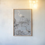Everglades Pair by Nathan Larson. shown as a paper print in a natural frame. Available as a archival giclee rolled canvas, fine art paper, or poster print. SKU 97617h.