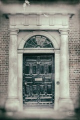 Faded Dublin Door Black by Nathan Larson. SKU 104276h. Archival Giclee Fine art print for wall decor.