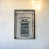 Faded Dublin Door Black by Nathan Larson. shown as a paper print in a black flame. Available as a archival giclee rolled canvas, fine art paper, or poster print. SKU 104276h.