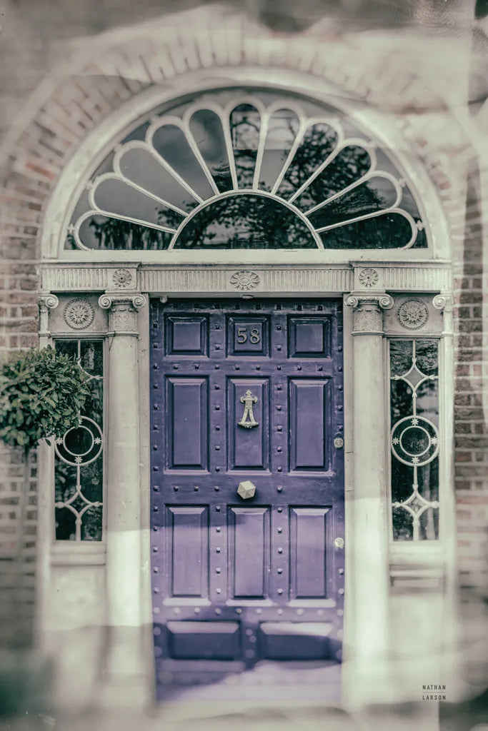 Faded Dublin Door Blue by Nathan Larson. SKU 104274h. Archival Giclee Fine art print for wall decor.