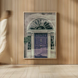Faded Dublin Door Blue by Nathan Larson. shown as over sized large wall art. Available as an archival giclee rolled canvas, fine art paper, or poster print. SKU 104274h.