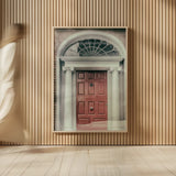 Faded Dublin Door Coral by Nathan Larson. shown as over sized large wall art. Available as an archival giclee rolled canvas, fine art paper, or poster print. SKU 104278h.