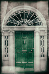 Faded Dublin Door Green by Nathan Larson. SKU 104275h. Archival Giclee Fine art print for wall decor.