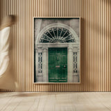 Faded Dublin Door Green by Nathan Larson. shown as over sized large wall art. Available as an archival giclee rolled canvas, fine art paper, or poster print. SKU 104275h.