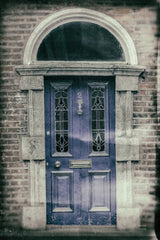 Faded Dublin Door Indigo by Nathan Larson. SKU 104272h. Archival Giclee Fine art print for wall decor.