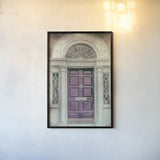 Faded Dublin Door Purple by Nathan Larson. shown as a paper print in a black flame. Available as a archival giclee rolled canvas, fine art paper, or poster print. SKU 104277h.