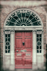 Faded Dublin Door Red by Nathan Larson. SKU 104271h. Archival Giclee Fine art print for wall decor.
