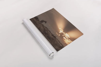 Faded Sunset by Nathan Larson. shown as a rolled paper print. Available as archival giclee rolled canvas, fine art paper, or poster print. SKU 87943i.