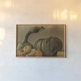 Fall Harvest V by Nathan Larson. shown as a paper print in a natural frame. Available as a archival giclee rolled canvas, fine art paper, or poster print. SKU 102573i.