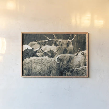 Family Portrait by Nathan Larson. shown as a paper print in a natural frame. Available as a archival giclee rolled canvas, fine art paper, or poster print. SKU 96202i.