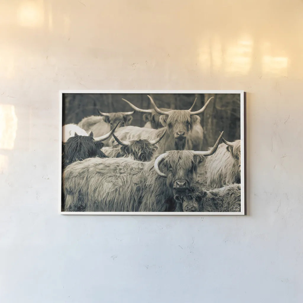 Family Portrait by Nathan Larson. shown as a paper print in a white frame. Available as a archival giclee rolled canvas, fine art paper, or poster print. SKU 96202i.