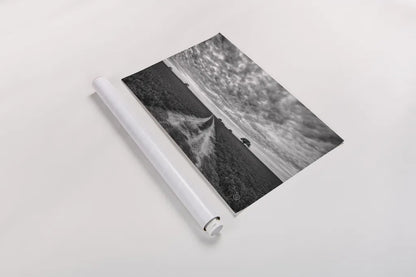 Farm Road by Nathan Larson. shown as a rolled paper print. Available as archival giclee rolled canvas, fine art paper, or poster print. SKU 73694i.