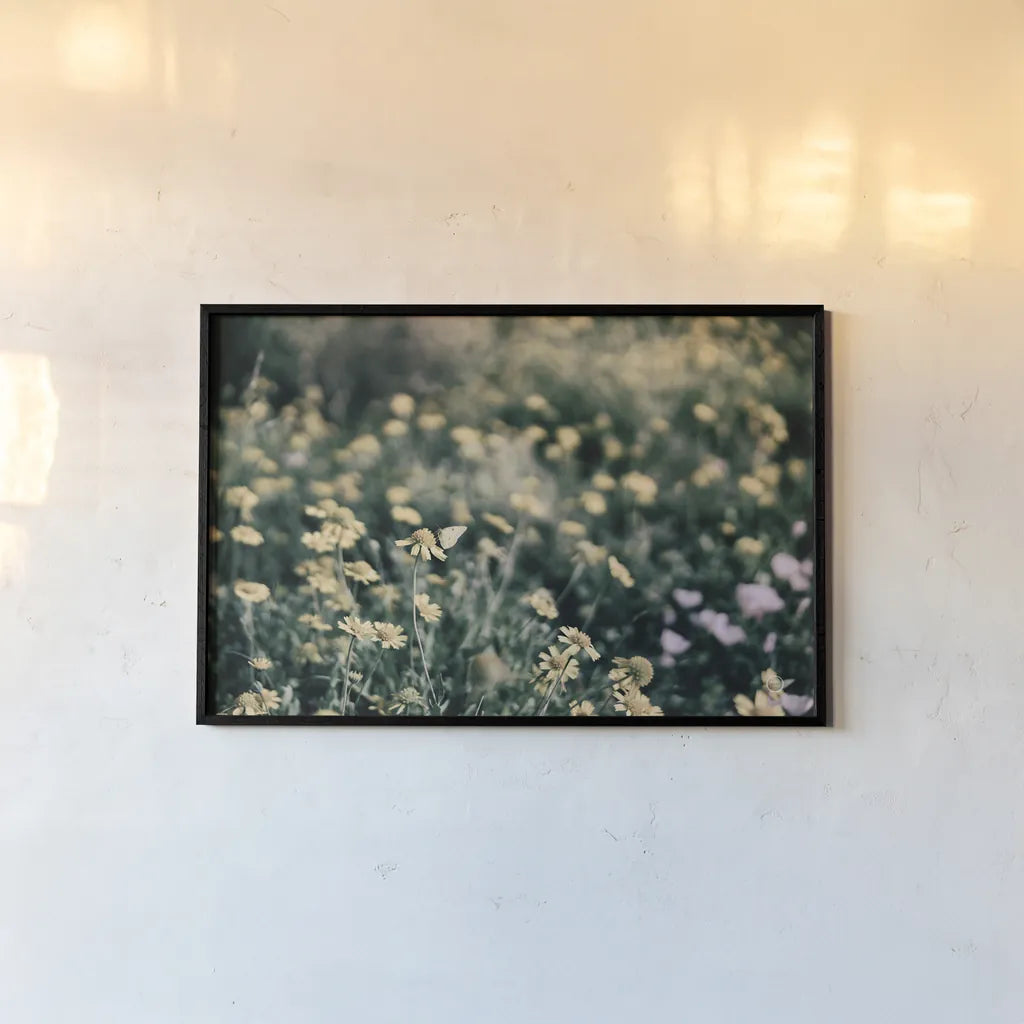 Field Friends Fade by Nathan Larson. shown as a paper print in a black flame. Available as a archival giclee rolled canvas, fine art paper, or poster print. SKU 71624i.