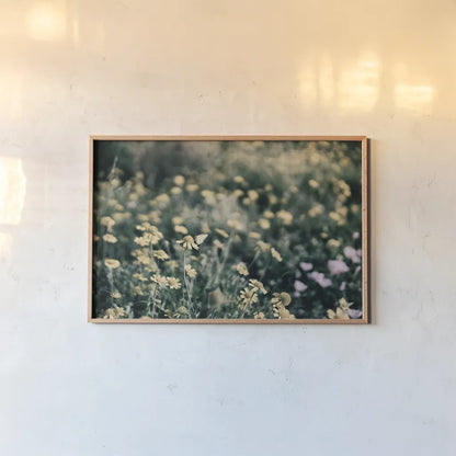 Field Friends Fade by Nathan Larson. shown as a paper print in a natural frame. Available as a archival giclee rolled canvas, fine art paper, or poster print. SKU 71624i.