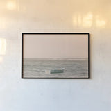 Fishing Boat by Nathan Larson. shown as a paper print in a black flame. Available as a archival giclee rolled canvas, fine art paper, or poster print. SKU 72055i.