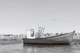 Fishing Boat Rest BW by Nathan Larson. SKU 103183i. Archival Giclee Fine art print for wall decor.
