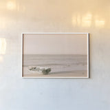 Fishing Boat at Sunset by Nathan Larson. shown as a paper print in a white frame. Available as a archival giclee rolled canvas, fine art paper, or poster print. SKU 71379i.