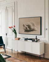 Float on By by Nathan Larson. shown as a framed stretched canvas in a living room above a console. Available as a archival giclee rolled canvas, fine art paper, or poster print. SKU 100503i.