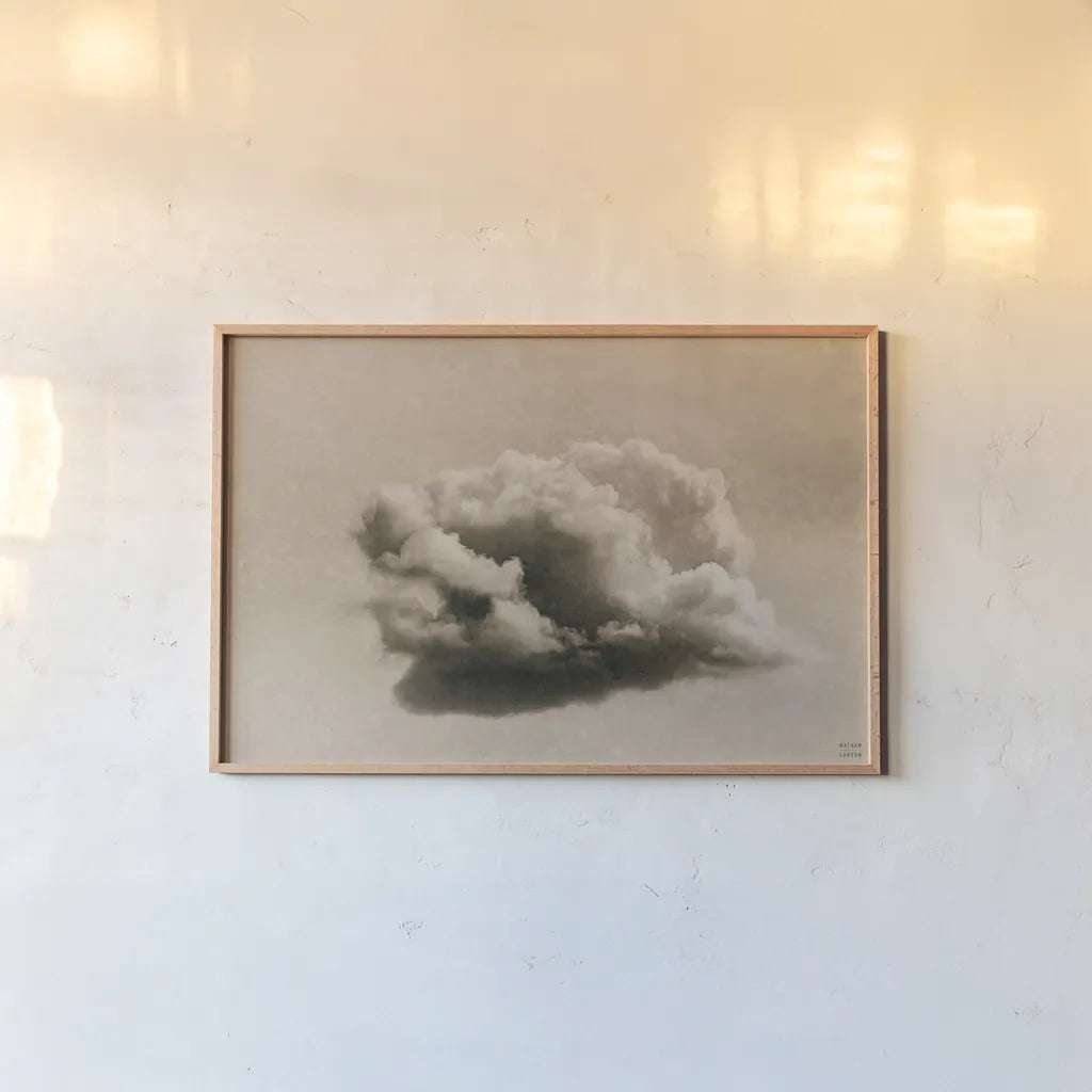 Float on By by Nathan Larson. shown as a paper print in a natural frame. Available as a archival giclee rolled canvas, fine art paper, or poster print. SKU 100503i.