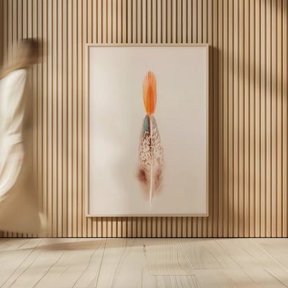 Floating Feathers I by Nathan Larson. shown as over sized large wall art. Available as an archival giclee rolled canvas, fine art paper, or poster print. SKU 71168h.