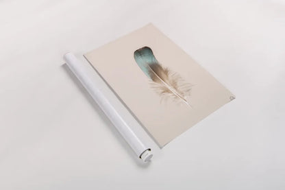 Floating Feathers IV by Nathan Larson. shown as a rolled paper print. Available as archival giclee rolled canvas, fine art paper, or poster print. SKU 71171h.
