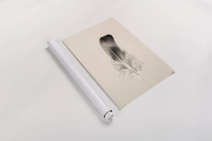 Floating Feathers IV Sepia by Nathan Larson. shown as a rolled paper print. Available as archival giclee rolled canvas, fine art paper, or poster print. SKU 74149h.