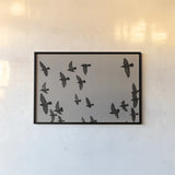 Flock I by Nathan Larson. shown as a paper print in a black flame. Available as a archival giclee rolled canvas, fine art paper, or poster print. SKU 97908i.