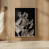 Flower Dreams BW I by Nathan Larson. shown as over sized large wall art. Available as an archival giclee rolled canvas, fine art paper, or poster print. SKU 103191h.