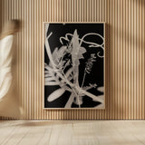 Flower Dreams BW II by Nathan Larson. shown as over sized large wall art. Available as an archival giclee rolled canvas, fine art paper, or poster print. SKU 103192h.